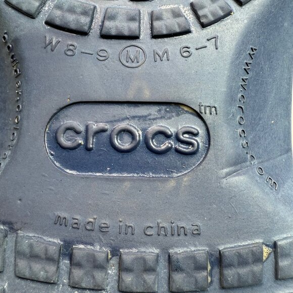 Crocs Disney unisex  M 6-7/W8-9 Navy & Green Clogs Mickey Mouse Design - Picture 5 of 9